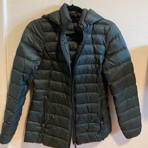 Green Down Puffer Jacket
